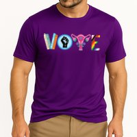 Vote Books Fist Ovaries Lgtbq Cooling Performance Crew T-Shirt