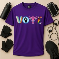 Vote Books Fist Ovaries Lgtbq Cooling Performance Crew T-Shirt