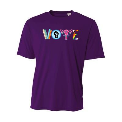 Vote Books Fist Ovaries Lgtbq Youth Performance Sprint T-Shirt