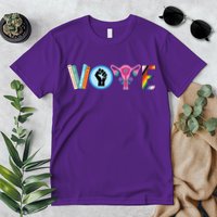 Vote Books Fist Ovaries Lgtbq Premium T-Shirt