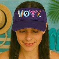 Vote Books Fist Ovaries Lgtbq Visor