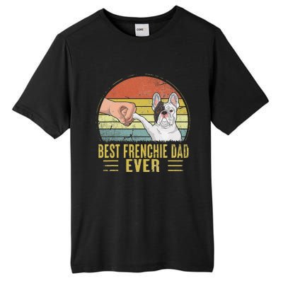 Vintage Best Frenchie Dad Ever Fist Bump French Bulldog Dad Tall Fusion ChromaSoft Performance T-Shirt