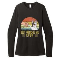 Vintage Best Frenchie Dad Ever Fist Bump French Bulldog Dad Womens CVC Long Sleeve Shirt