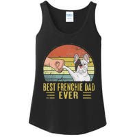 Vintage Best Frenchie Dad Ever Fist Bump French Bulldog Dad Ladies Essential Tank