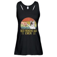 Vintage Best Frenchie Dad Ever Fist Bump French Bulldog Dad Ladies Essential Flowy Tank