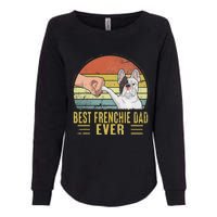 Vintage Best Frenchie Dad Ever Fist Bump French Bulldog Dad Womens California Wash Sweatshirt