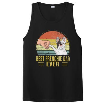 Vintage Best Frenchie Dad Ever Fist Bump French Bulldog Dad PosiCharge Competitor Tank