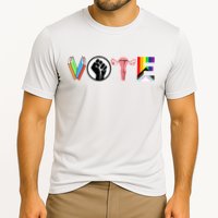 Vote Books Fist Ovaries Lgtbq Cooling Performance Crew T-Shirt