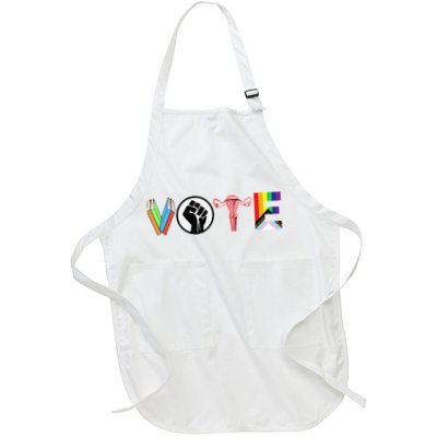 Vote Books Fist Ovaries Lgtbq Full-Length Apron With Pockets