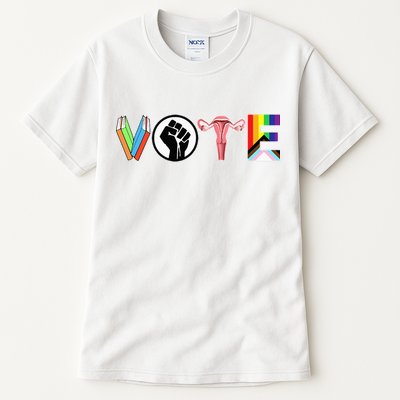 Vote Books Fist Ovaries Lgtbq Tall T-Shirt