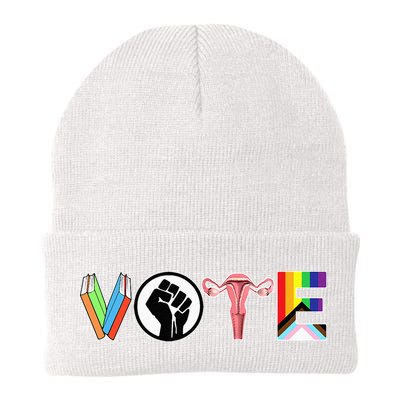 Vote Books Fist Ovaries Lgtbq Beanie