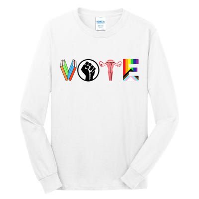 Vote Books Fist Ovaries Lgtbq Tall Long Sleeve T-Shirt
