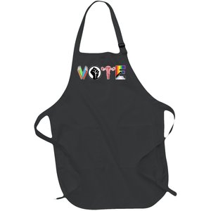 Vote Books Fist Ovaries Lgtbq Full-Length Apron With Pockets