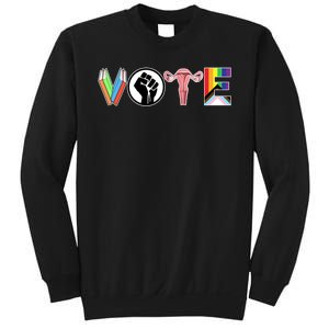 Vote Books Fist Ovaries Lgtbq Sweatshirt