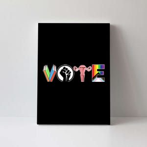 Vote Books Fist Ovaries Lgtbq Canvas