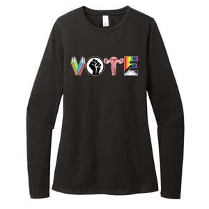 Vote Books Fist Ovaries Lgtbq Womens CVC Long Sleeve Shirt