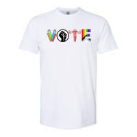 Vote Books Fist Ovaries Lgtbq Softstyle CVC T-Shirt