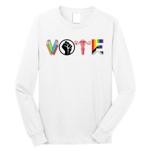 Vote Books Fist Ovaries Lgtbq Long Sleeve Shirt