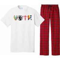 Vote Books Fist Ovaries Lgtbq Pajama Set