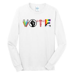 Vote Books Fist Ovaries Lgtbq Tall Long Sleeve T-Shirt