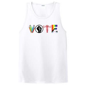 Vote Books Fist Ovaries Lgtbq PosiCharge Competitor Tank