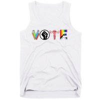 Vote Books Fist Ovaries Lgtbq Tank Top