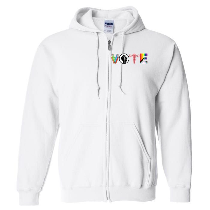 Vote Books Fist Ovaries Lgtbq Full Zip Hoodie