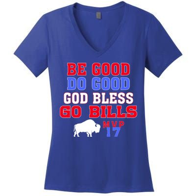 Vintage Be Good Do Good God Bless Go Bill Women's V-Neck T-Shirt