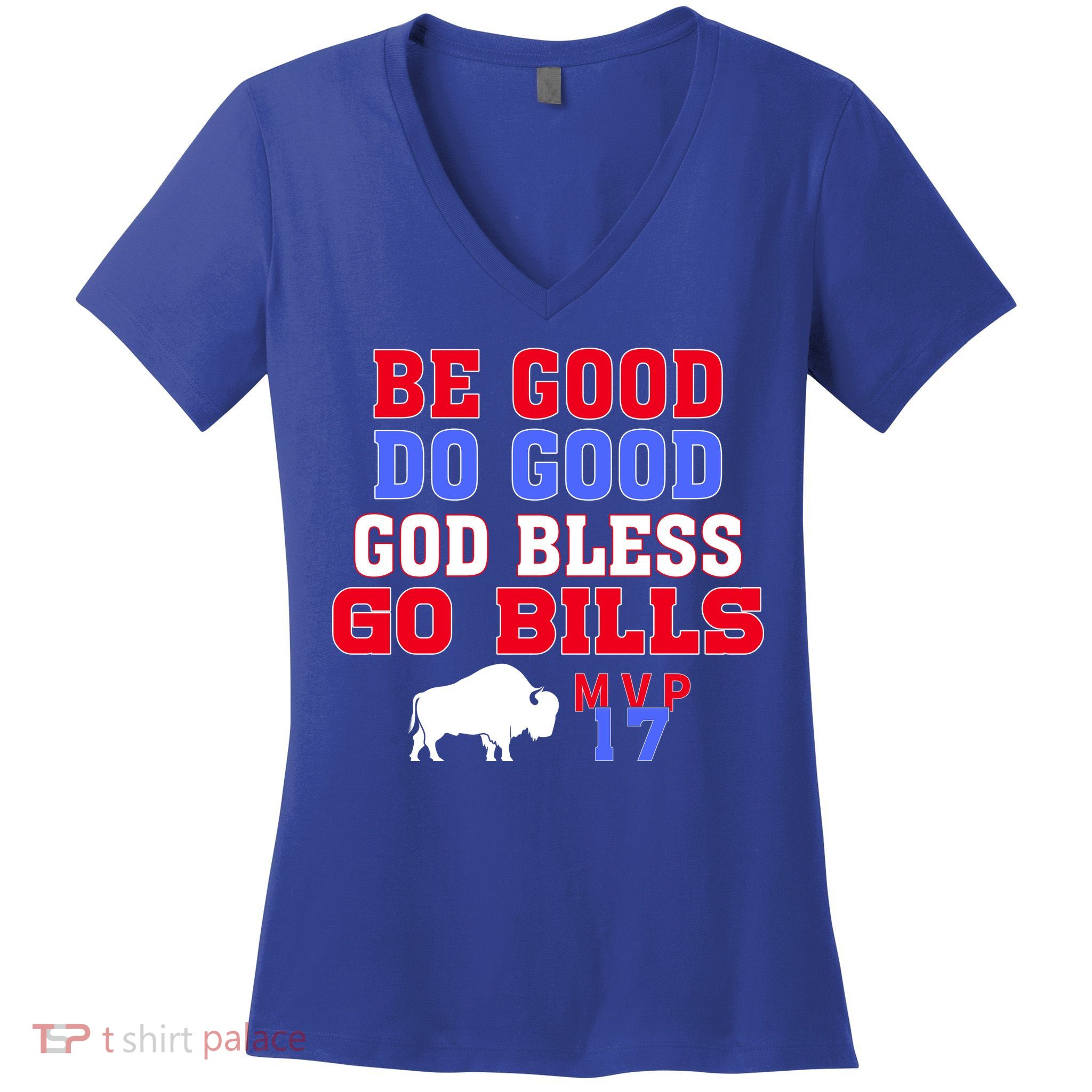 Vintage Be Good Do Good God Bless Go Bill Women's V-Neck T-Shirt