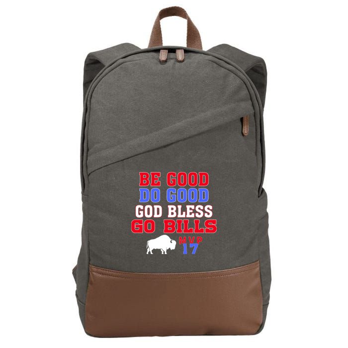 Vintage Be Good Do Good God Bless Go Bill Cotton Canvas Backpack