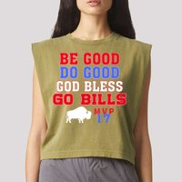 Vintage Be Good Do Good God Bless Go Bill Garment-Dyed Women's Muscle Tee