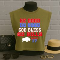 Vintage Be Good Do Good God Bless Go Bill Garment-Dyed Women's Muscle Tee