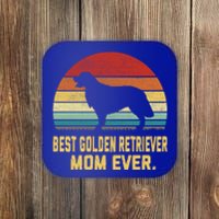 Vintage Best Golden Retriever Mom Ever Gift Coaster