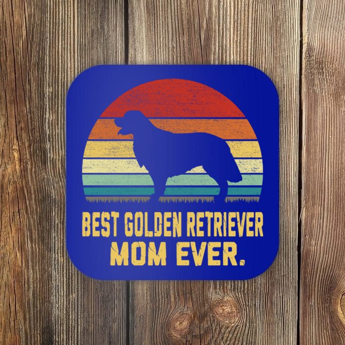 Vintage Best Golden Retriever Mom Ever Gift Coaster