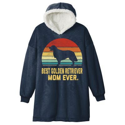 Vintage Best Golden Retriever Mom Ever Gift Hooded Wearable Blanket