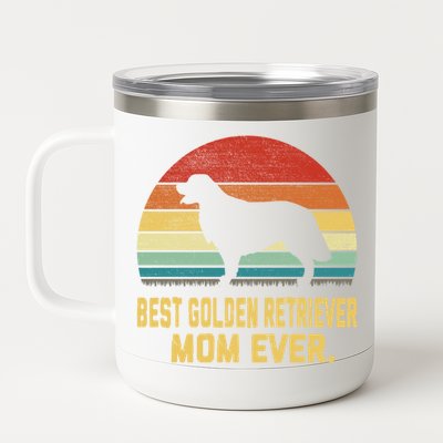 Vintage Best Golden Retriever Mom Ever Gift 12 oz Stainless Steel Tumbler Cup