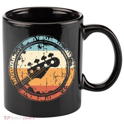 Vintage Bass Guitar Headstock For Bassist And Bass Player 11oz C Handle Ceramic Mug