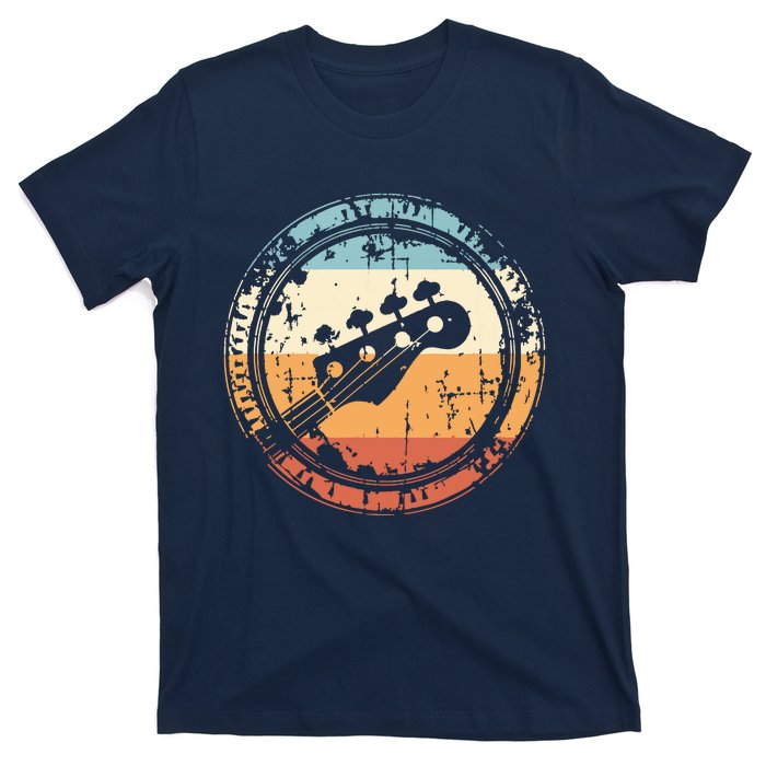 Vintage Bass Guitar Headstock For Bassist And Bass Player T-Shirt