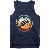 Vintage Bass Guitar Headstock For Bassist And Bass Player Tank Top