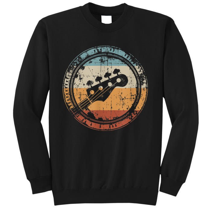 Vintage Bass Guitar Headstock for Bassist and Bass Player Sweatshirt