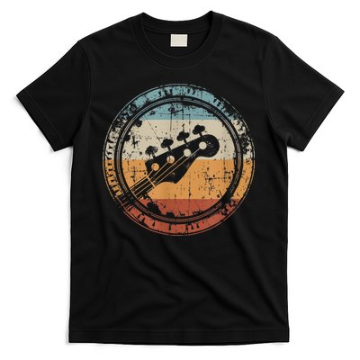 Vintage Bass Guitar Headstock for Bassist and Bass Player T-Shirt