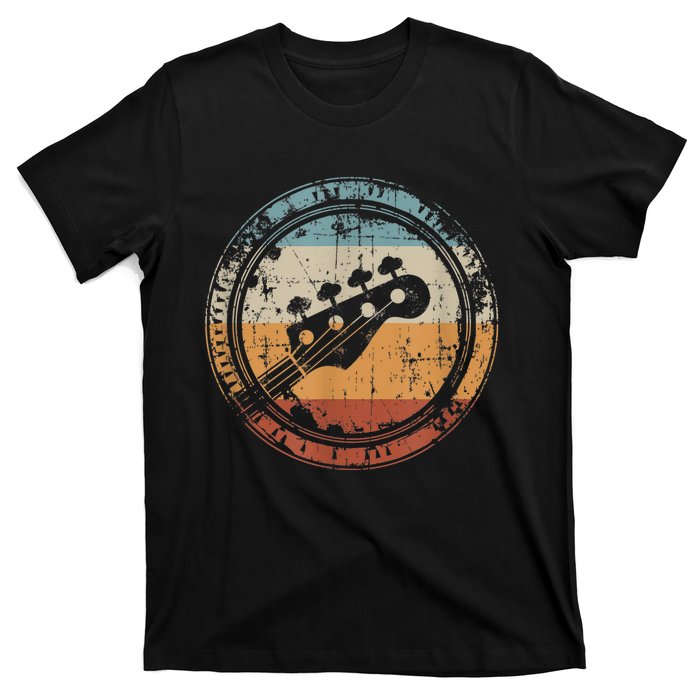 Vintage Bass Guitar Headstock for Bassist and Bass Player T-Shirt