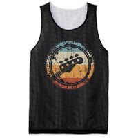 Vintage Bass Guitar Headstock for Bassist and Bass Player Mesh Reversible Basketball Jersey Tank