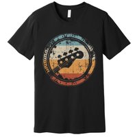 Vintage Bass Guitar Headstock for Bassist and Bass Player Premium T-Shirt