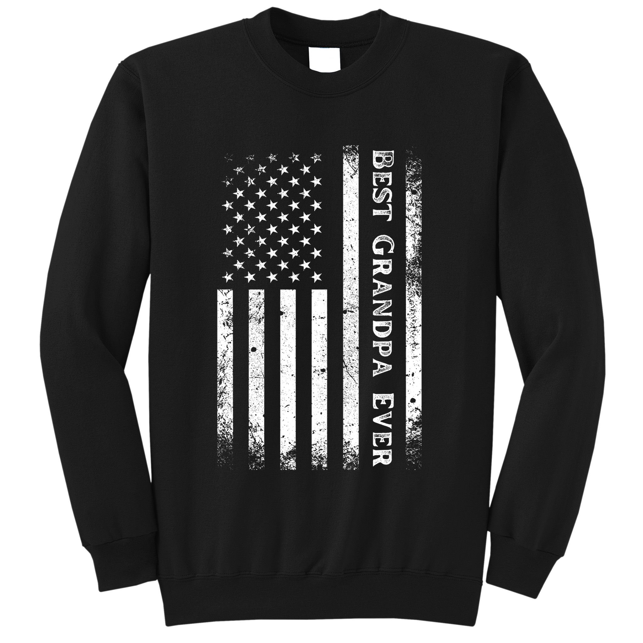 Vintage Best Grandpa Ever Us Flag Funny For Grandfather Sweatshirt