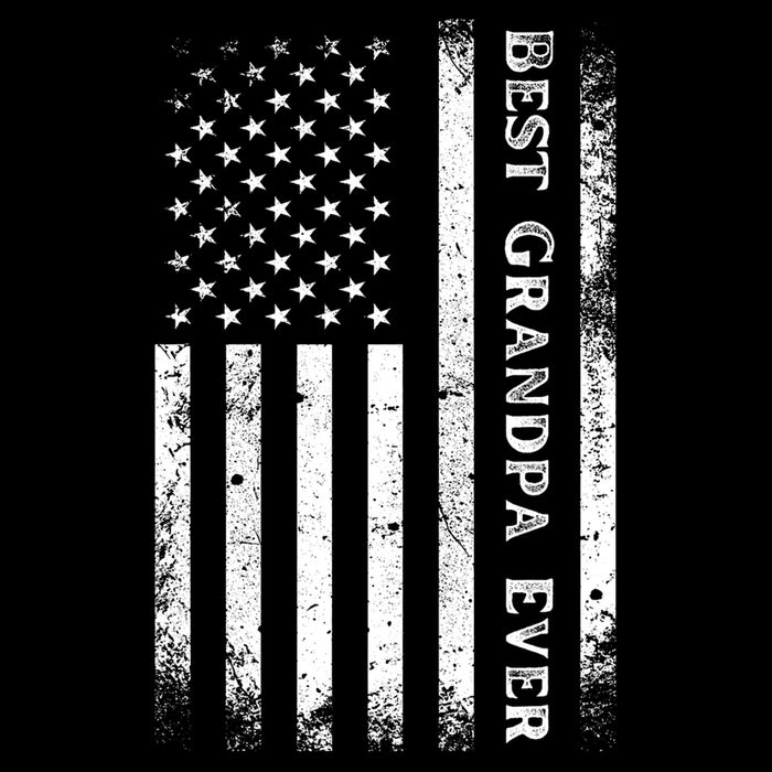 Vintage Best Grandpa Ever Us Flag Funny For Grandfather T-Shirt