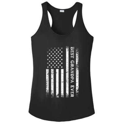 Vintage Best Grandpa Ever Us Flag Funny For Grandfather Ladies PosiCharge Competitor Racerback Tank