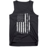 Vintage Best Grandpa Ever Us Flag Funny For Grandfather Tank Top