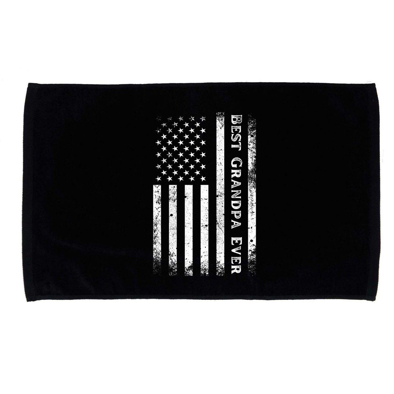 Vintage Best Grandpa Ever Us Flag Funny For Grandfather Microfiber Hand Towel