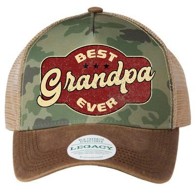 Vintage Best Grandpa Ever  Legacy Tie Dye Trucker Hat